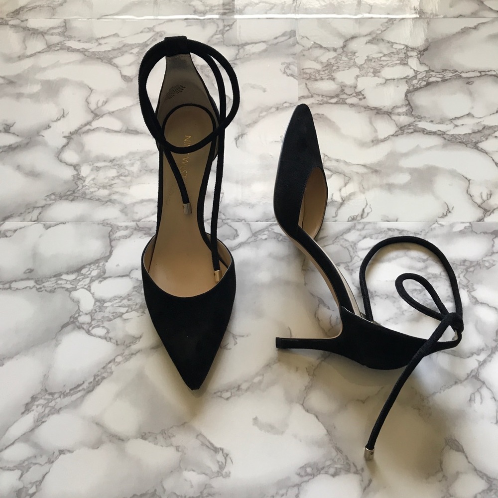 Nine West • 3” heel • Tie Ankle • Suede